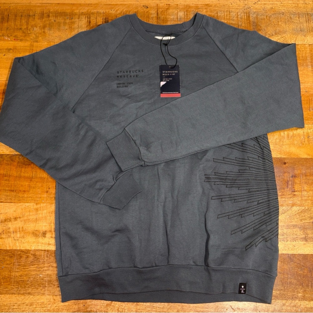 NWT'S Starbucks Reserve Sweatshirt Adult L Staff Empire State Building Crewneck